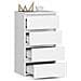 Cassettiera CL4, 4 cassetti, 40x35x74 cm, Colore Bianco - Foto miniatura 2