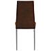 Kate Set Di 2 Sedie Da Pranzo Imbottite In Microfibra Marrone - Foto miniatura 5