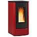 Stufa a pellet aria canalizzata Potenza 10 kw Colore bordeaux - Foto miniatura 1
