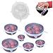 Set Da 6 Coperchi In Silicone Estensibili Di Diverse Dimensioni Microonde Frigo - Foto miniatura 1