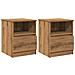 Comodini 2 Pz Rovere Artigianale 40x40x50 Cm Legno Multistrato - Foto miniatura 2