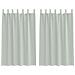 Tende In Voile Con Passanti 2 Pz Grigio Chiaro 140x175 Cm - Foto miniatura 1