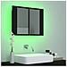 Lusso Casadino -  Armadietto A Specchio Con Luci Led Nero 60x12x45 Cm In Acrilico - Foto miniatura 4