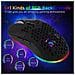 Mouse Da Gioco Rgb Con Design A Nido D'ape E Dpi Personalizzabile - Foto miniatura 6