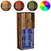 Mobile TV  con luci LED in legno invecchiato 40,5x30x102 cm - Foto miniatura 4