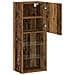 Mobile TV  con luci LED in legno invecchiato 40,5x30x102 cm - Foto miniatura 6