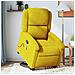 Poltrona Alzapersona Massaggiante Reclinabile Gialla in Velluto - Foto miniatura 2