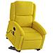 Poltrona Alzapersona Massaggiante Reclinabile Gialla in Velluto - Foto miniatura 3