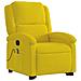 Poltrona Alzapersona Massaggiante Reclinabile Gialla in Velluto - Foto miniatura 4