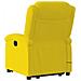 Poltrona Alzapersona Massaggiante Reclinabile Gialla in Velluto - Foto miniatura 5