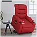 Poltrona Alzapersona Reclinabile Massaggio Rosso in Similpelle - Foto miniatura 2