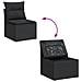 Set Divano da Giardino a 3 pezzi con Cuscini Nero Polyrattan - Foto miniatura 9