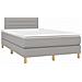 Giroletto a Molle con Materasso Grigio Chiaro 120x190cm Tessuto - Foto miniatura 1