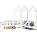 Giroletto con Panca e Tetto Bianco 80x200cm Legno Massello Pino - Foto miniatura 1