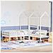 Giroletto con Panca e Tetto Bianco 80x200cm Legno Massello Pino - Foto miniatura 2