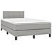 Letto a Molle Materasso e LED Grigio Chiaro 120x190 cm Tessuto - Foto miniatura 3