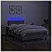 Letto a Molle Materasso e LED Grigio Chiaro 120x190 cm Tessuto - Foto miniatura 4