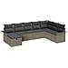Set Divano da Giardino con cuscino 8 pcs Grigio Poly Rattan - Foto miniatura 1