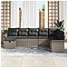 Set Divano da Giardino con cuscino 8 pcs Grigio Poly Rattan - Foto miniatura 3