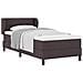 Letto box spring con materasso Marrone scuro 90 x 190 cm - Foto miniatura 3