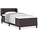 Letto box spring con materasso Marrone scuro 90 x 190 cm - Foto miniatura 4