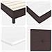 Letto box spring con materasso Marrone scuro 90 x 190 cm - Foto miniatura 9
