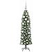 Albero di Natale Artificiale Sottile Verde e Bianco 120 cm - Foto miniatura 3
