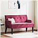 Panca Chesterfield Rosso Vino 112 x 65.5 x 75 cm Velluto - Foto miniatura 2