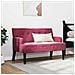 Panca Chesterfield Rosso Vino 112 x 65.5 x 75 cm Velluto - Foto miniatura 3