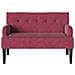 Panca Chesterfield Rosso Vino 112 x 65.5 x 75 cm Velluto - Foto miniatura 4
