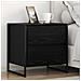 Comodino Rovere Nero 50 x 39.5 x 50 cm Legno multistrato - Foto miniatura 2