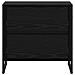 Comodino Rovere Nero 50 x 39.5 x 50 cm Legno multistrato - Foto miniatura 5
