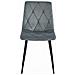 Sedia TYRA in velluto grigio argento / gambe nere x 3 - Foto miniatura 3