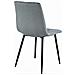 Sedia TYRA in velluto grigio argento / gambe nere x 3 - Foto miniatura 5
