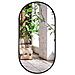 SPECCHIO OVALE 80X40CM Cornice Nera Stile Loft - Foto miniatura 1