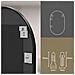 SPECCHIO OVALE 80X40CM Cornice Nera Stile Loft - Foto miniatura 4