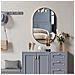SPECCHIO OVALE 80X40CM Cornice Nera Stile Loft - Foto miniatura 2