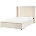 Letto Con Panca Contenitore Velluto Noyers 140 X 200 Cm Bianco Sporco - Foto miniatura 3