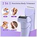 Epilatore Elettrico 2-in-1: Rifinitore A Doppia Testina Per Donna Purple - Foto miniatura 2