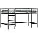 Struttura del letto loft per bambini Nero 79,5 x 200 cm Acciaio - Foto miniatura 1