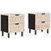 Armadio da Notte con cassetto 2 pcs Bianco 40 x 33 x 46 cm - Foto miniatura 1