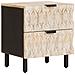 Armadio da Notte con cassetto 2 pcs Bianco 40 x 33 x 46 cm - Foto miniatura 2