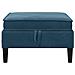 Pouf con Storage Blu Velluto - Foto miniatura 4
