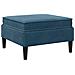 Pouf con Storage Blu Velluto - Foto miniatura 6