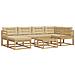 Set di divani da esterno 7 pcs Bianco e Beige - Foto miniatura 1
