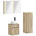 Set di mobili per il bagno 4 pcs Rovere Sonoma - Foto miniatura 1