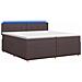 Letto box spring con materasso Marrone Scuro 200 x 200 cm - Foto miniatura 1