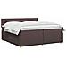 Letto box spring con materasso Marrone Scuro 200 x 200 cm - Foto miniatura 3