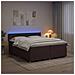 Letto box spring con materasso Marrone Scuro 200 x 200 cm - Foto miniatura 4