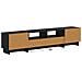Mobile TV LED a 5 pezzi Nero Legno ingegnerizzato - Foto miniatura 7